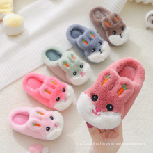 Kids Cotton Footwear Lovely Little Bunny Warm Plush Shoes Anti-skid Living Room Winter Children Slippers Fashion Fur Slippers